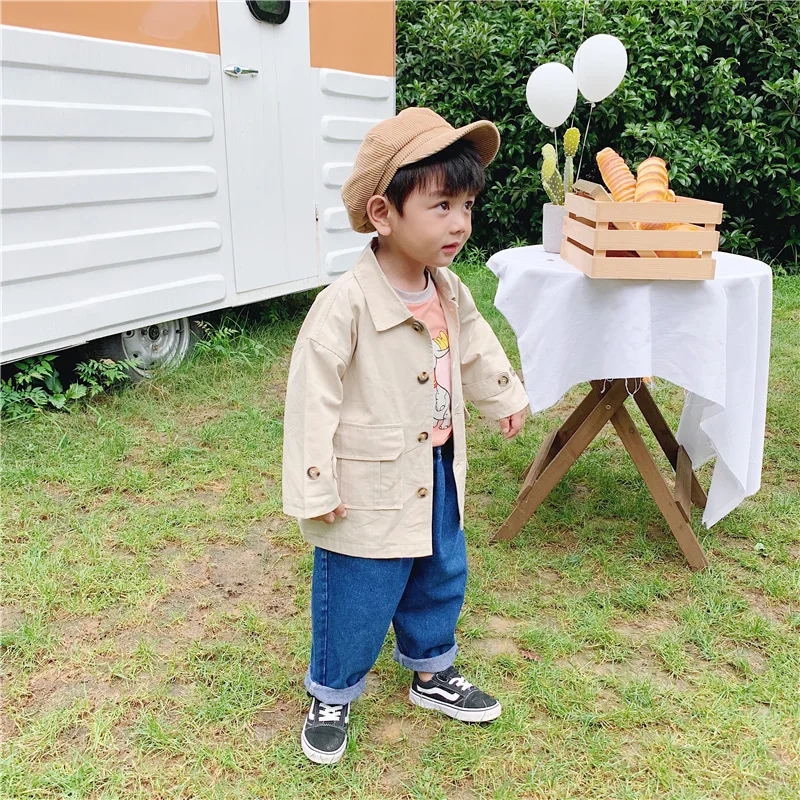 Weoneit Baby Boys Children Outerwear Coat Fashion Kids Jackets for Boy Spring Autumn Jacket Solid Children Clothing
