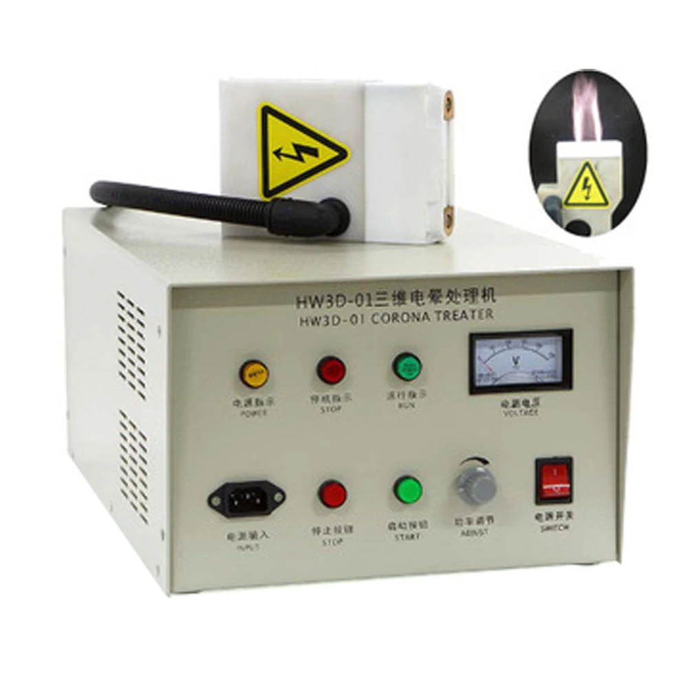 

220v for film corona cup,gluing, Plasma Corona treater surface treatment one head 3D Spherical Corona Treatment machine