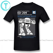 Робокоп футболка Услуги и ремонта ручной, для футболок 4xl печатных футболка Для мужчин удивительным хлопок короткий рукав Повседневная футболка