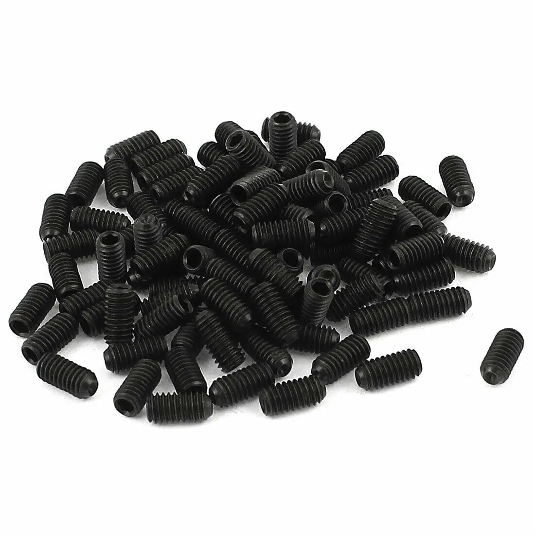 

M4x8mm 12.9 Alloy Steel Hex Socket Set Cap Point Grub Screws Black 100pcs