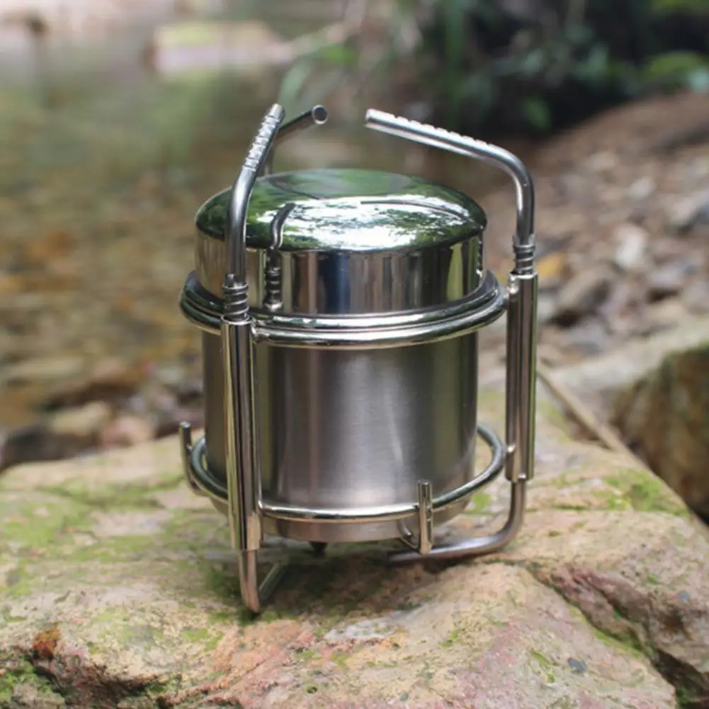 Alcohol Stove Burner with Rustproof Stainless Steel Stand Lid for Outdoor Camping Hiking Backpacking Cooking Portable | Спорт и