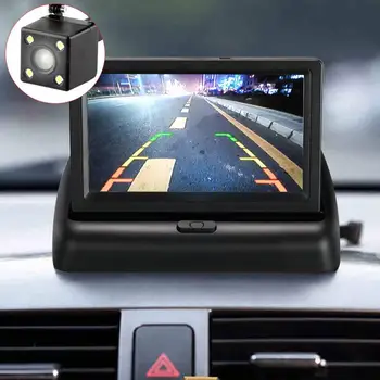 

4.3" LCD Monitor HD CMOS 7070 120D Car Reversing Camera Large Version Rear View Wired Waterproof Real-time Night Vision#296998