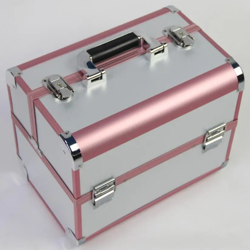 

Hot Sale Pink Cosmetic Organizer,Jewelry Boxes and Packaging,Portable Makeup Storage Box Suitcase,Organizer for Cosmetics