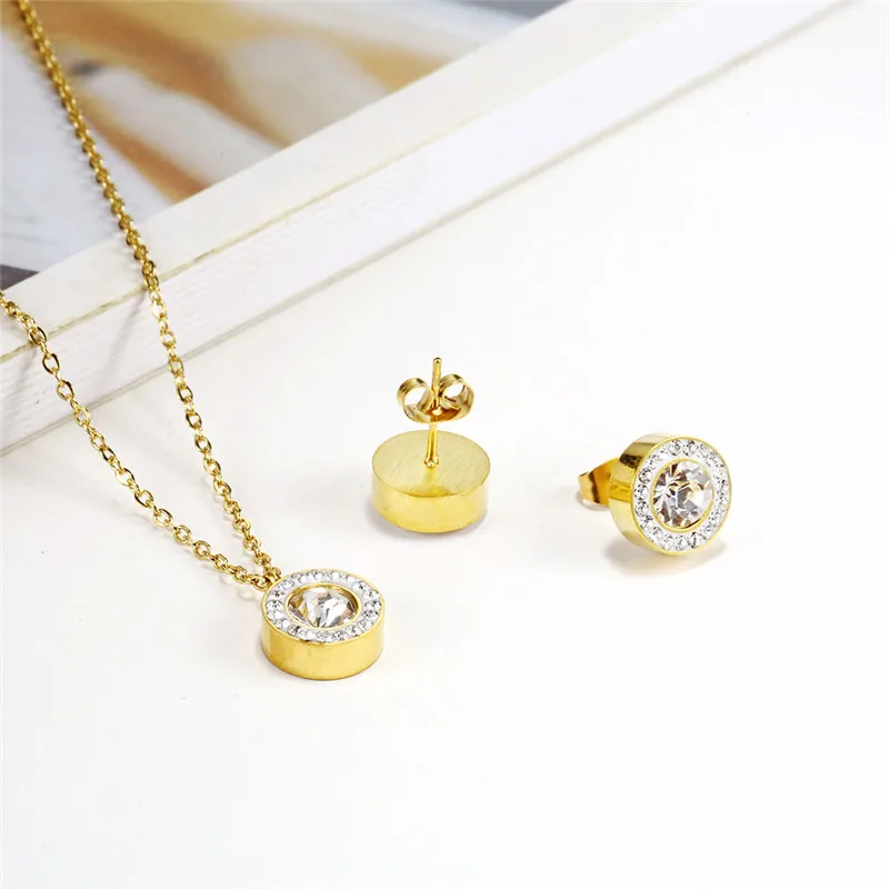 OUFEI ювелирные наборы из нержавеющей стали ожерелье набор сережек для женщин