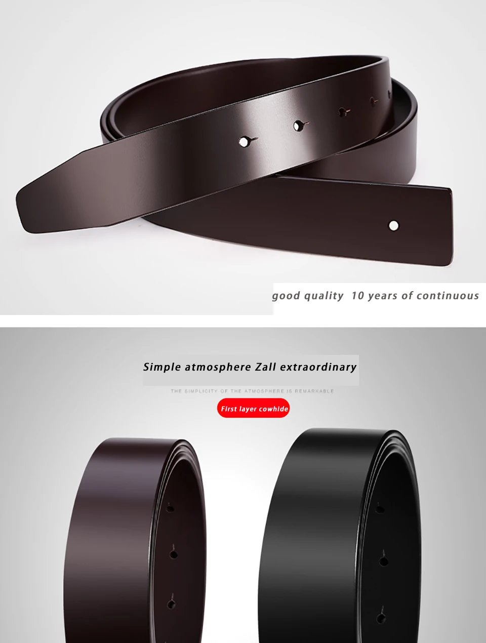 WESTAL men's belt genuine men's leather trousers business belts men without buckle strap male jeans vintage belt strap male jean