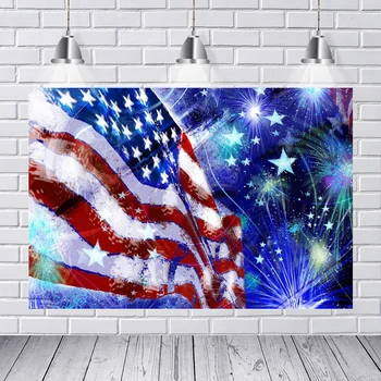 

American Independence Day Backdrop for Photography 4th of July Photo Booth Backdrop Statue of Liberty Theme Background for Party