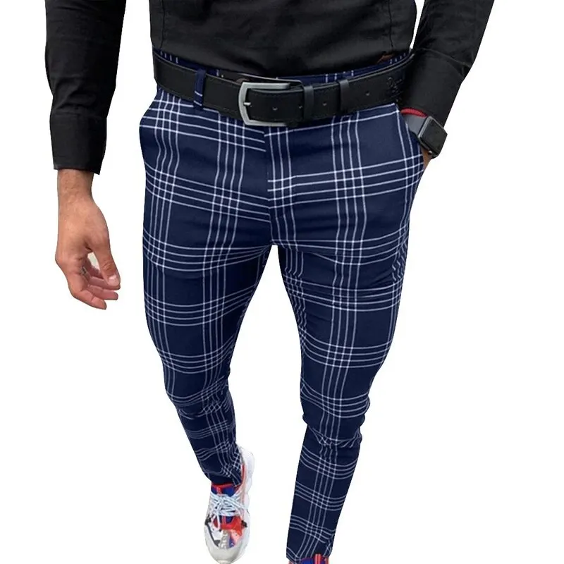 2020 Streetwear Mens Harem Pantalones Hombre pantalones a cuadros de talla grande gran oferta hombres coreano Muti-color Plaid pantalones Casuales