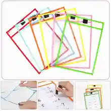 

Early Childhood Dry Erase Document Bag Sewn Erasable A4 Transparent Tutorial Bag Multicolor 100% Brand New Quality