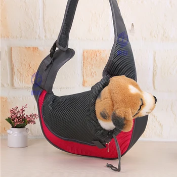

Sling Mesh Comfort Travel Tote Shoulder Bag Pet Puppy Carrier Outdoor Travel Handbag Pouch Mesh Oxford Single Shoulder Bag