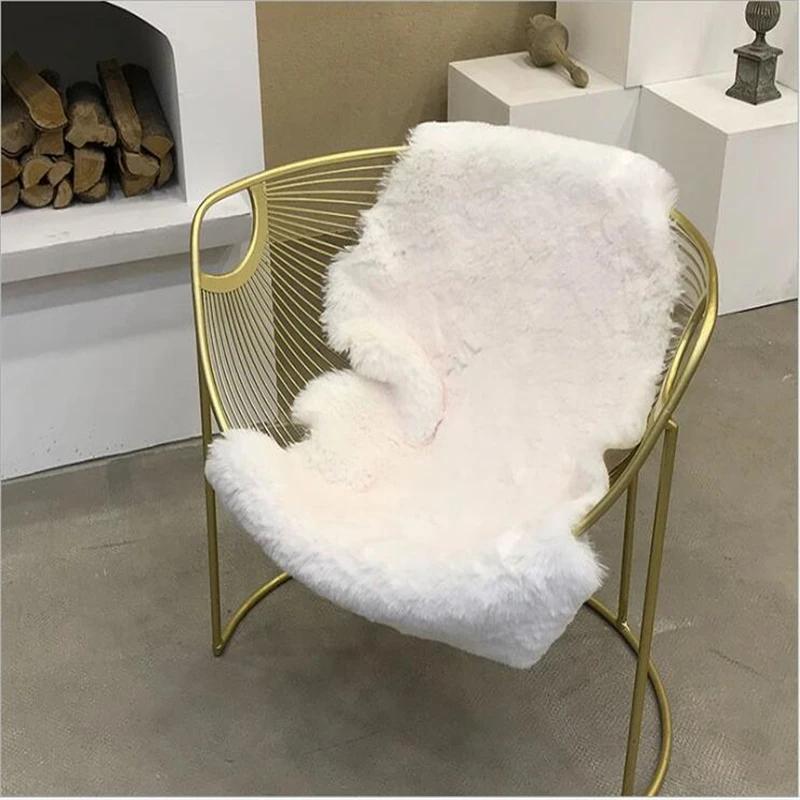 AOVOLL мягкий акриловый цветной ковер из искусственного кроличьего меха для спальни гостиной ковер из искусственного меха моющийся нескользящий коврик для офиса