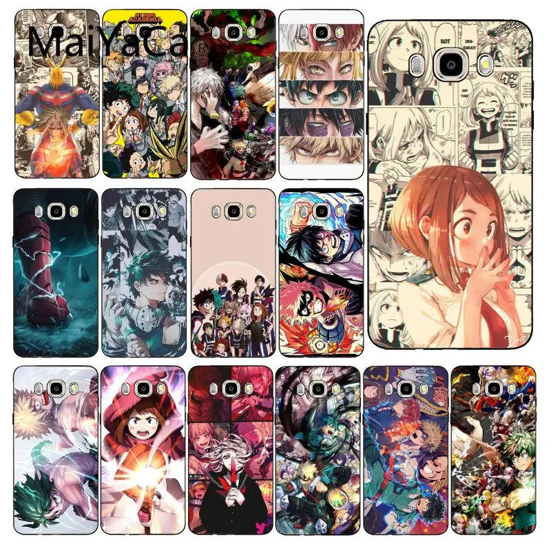 Черный чехол Maiyaca для телефона с надписью My Hero Boku No Академия Deku Bakugou Samsung Galaxy J7 J6 J8 J4