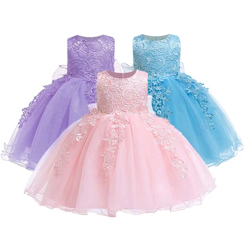 

Toddler Girls Dress Summer Formal Lace Clothes Sleevesless Flower Pageant Birthday Party Princess Dress Kid Tutu Dresses