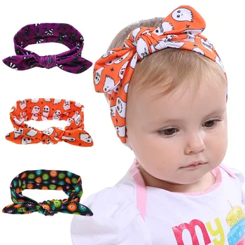 

Baby Halloween Headband For Girls Baby Elastic Hairband Ghost Hair Accessories Handmade Halloween Headdress Party Dress Up