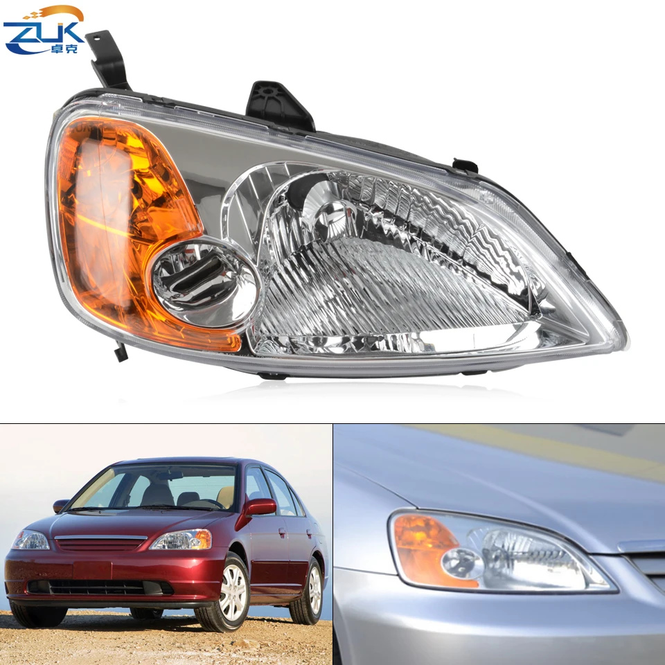 Налобный фонарь ZUK галогенный передний налобный для HONDA CIVIC 2001 2002 2003 ES5 ES8 ручная