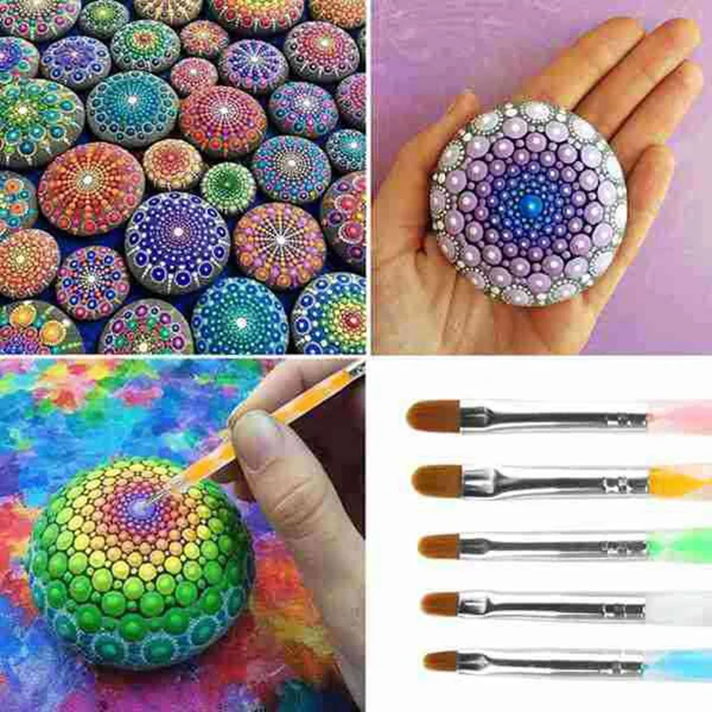 18PCS Mandala Dotting Tools Set Embossing Stylus Large Dotting Rods for Painting Rocks Nail Art