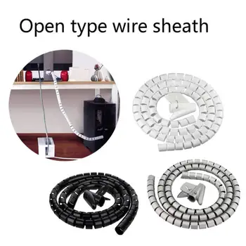 

Sheath Winding Tube Spiral Range Cache Cable Cord Wire Organizer PC TV Winding Pipe Make The Wire Succinct