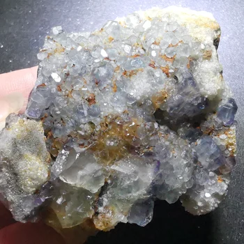 

153.4g.Natural green blue fluorite, crystal mineral crystal specimen