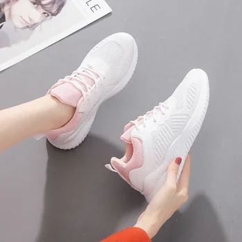 

All-Match Sports Shoes Lady Casual Female Sneakers Mixed Colors Round Toe Shose Women Basket Cross Summer New Dress Cotton