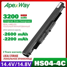 Apexway 14,4 V 2200mAh лаптоп с Батарея HSTNN-LB6V HSTNN-LB6 hstnn lb6v 14-af0XX 15g-ad0XX для hp HS03 HS04 240 245 250 255