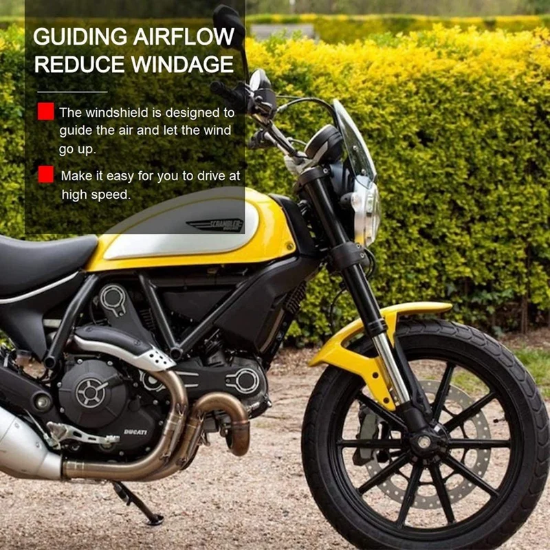 Мотоцикл Touring передний Летающий экран ветровой лобовое стекло для Ducati скремблер