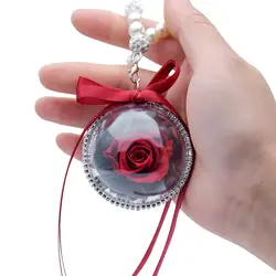 Искусственный DIY Автомобильный кулон навсегда настоящая Роза висящий орнамент сушеный цветок для украшения дома рождественские подарки