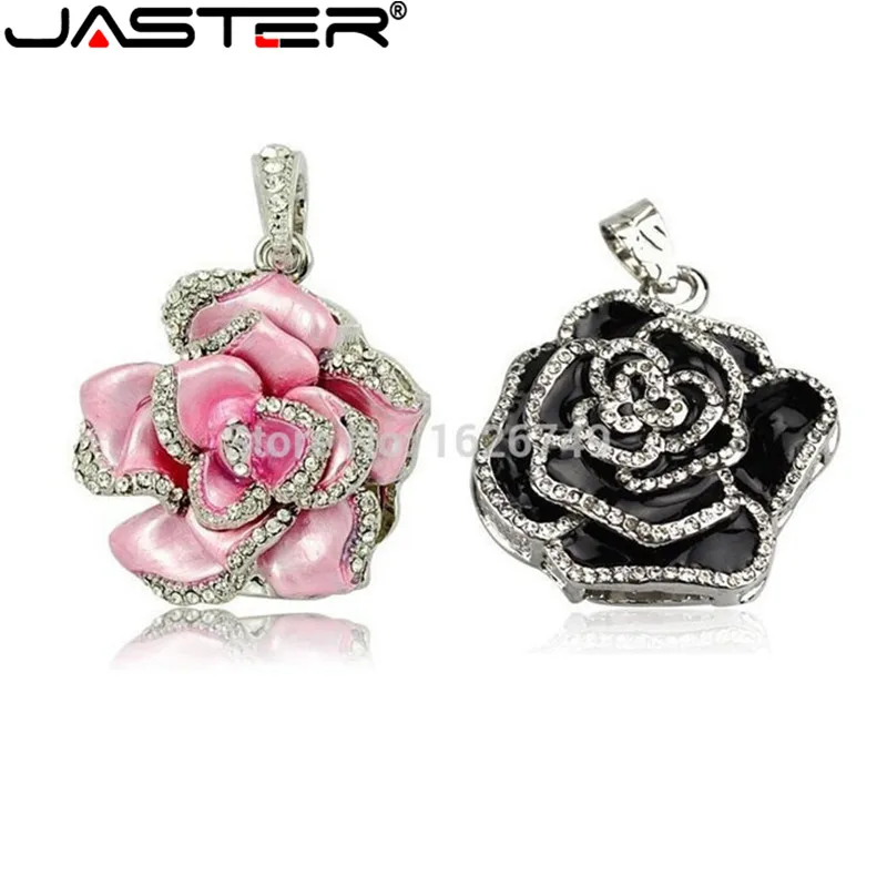 USB флеш накопитель JASTER Flower 128 ГБ диск подарок подруге хрустальное ожерелье 8 64 2 0