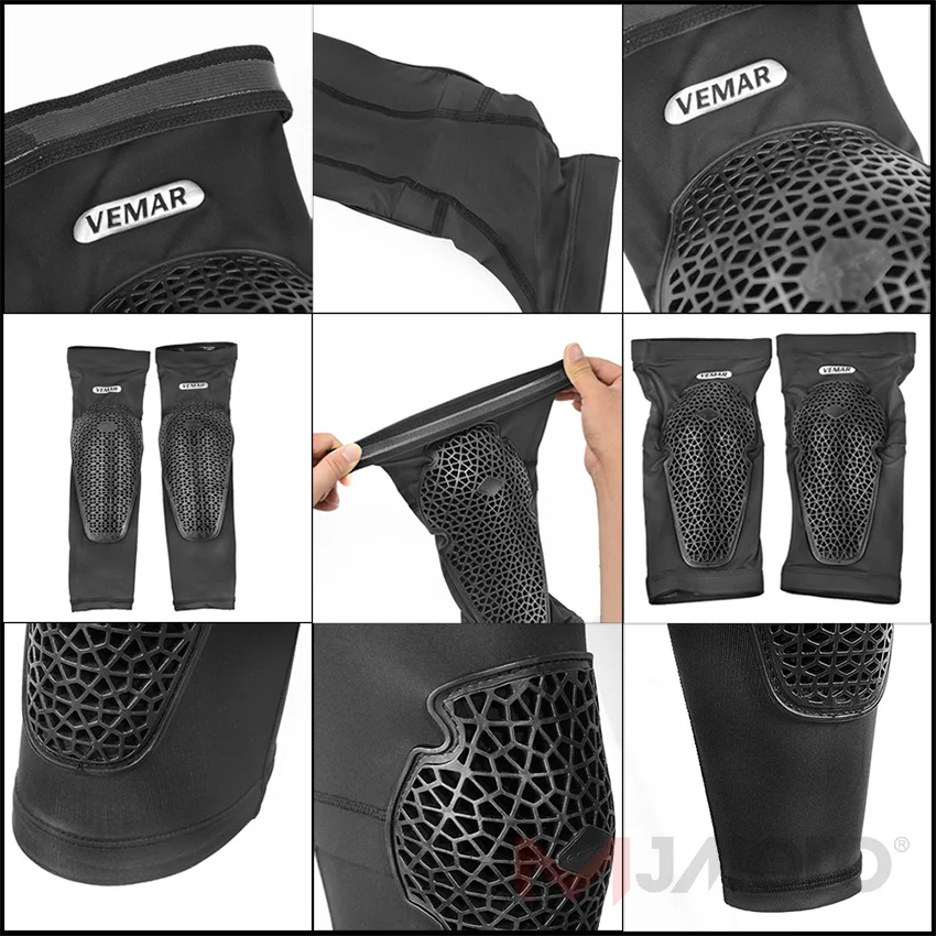 Motorcycle Knee Pads VEMAR Summer MTB Cycling Knee Protection Mountain Bike Elbow Protector BMX DH ATV Motocross