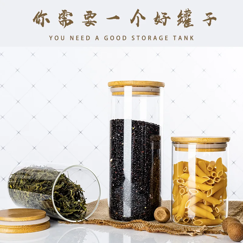 

Герметичных банок Стекло стеклянная бутыль для пищевых продуктов Стекло бутылка с крышкой для хранения зерна банка для сахара банку контейнеры для чая Большой Прямая продажа с фабрики оптовая продажа