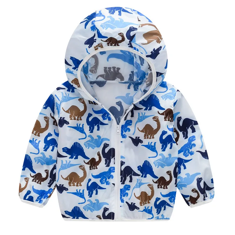 Новая детская одежда; куртки для мальчиков и девочек; детская ветровка на молнии с капюшоном; Модное детское водонепроницаемое пальто с принтом; отправка Сумки для хранения - Цвет: As shown