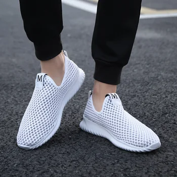 

2020 Mens Summer Casual Shoes Woman Sneakers Light Outdoor Sports Shoes Beach Shoes Couple Mesh Footwear Men Large Size 35-47