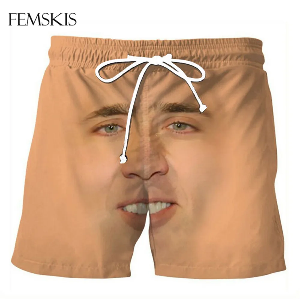 Men Shorts Giant Cage-Print Summer Casual Women New 3D of The FEMSKIS Nicolas Blown-Up