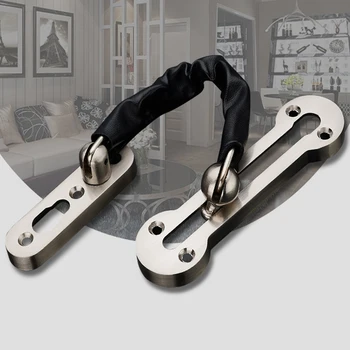 

Stainless Steel Hasp Latch Lock Door Chain Anti-theft Clasp Convenience Window Cabinet Locks For Home Hotel Security