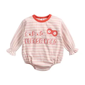 

Baby Romper Stripes Newborn Long Sleeve Cartoon Baby Clothes Spring and Autumn