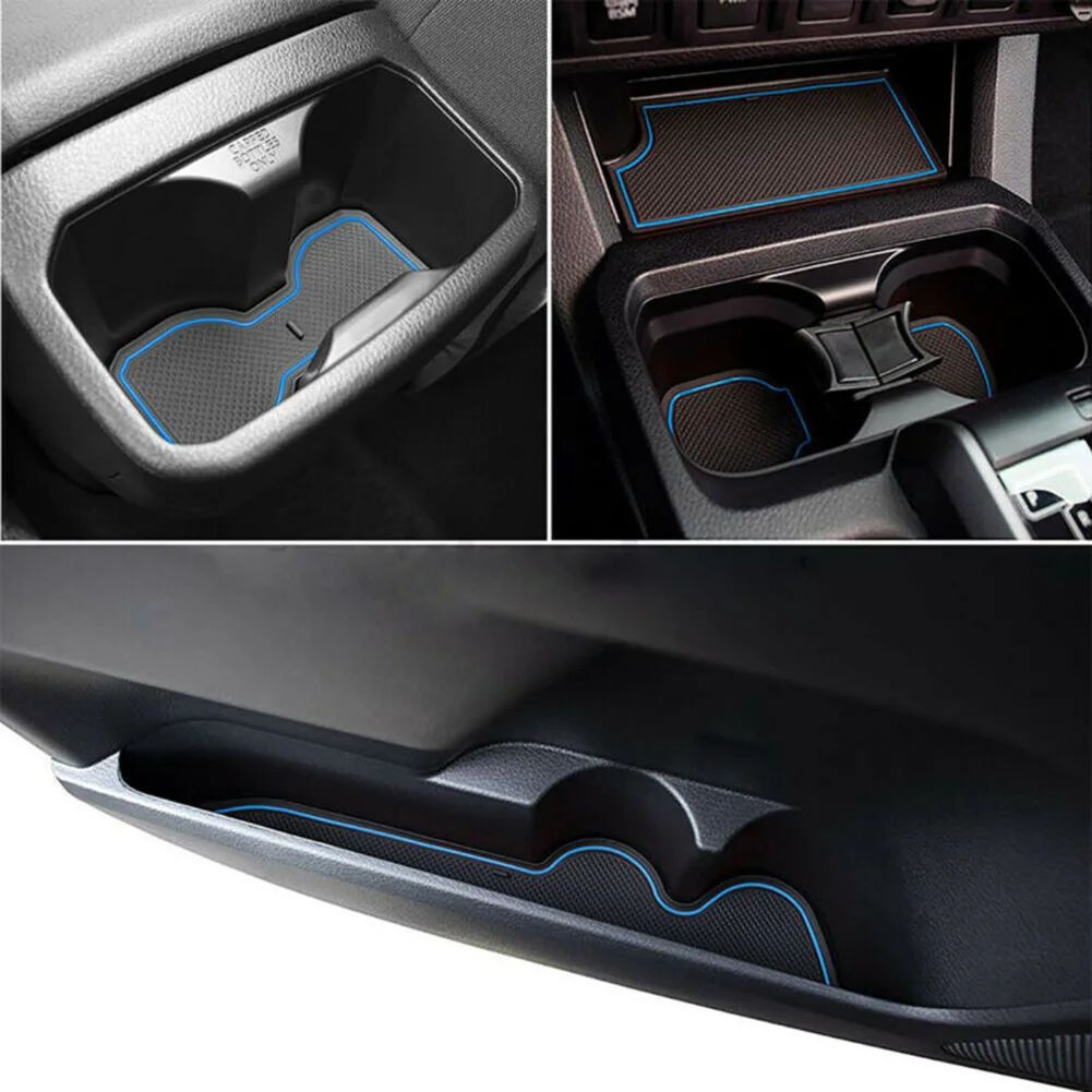 PVC Center Console Liner Accessories Black&ampBlue Custom Durable For Toyota Tacoma 16-19 | Автомобили и мотоциклы