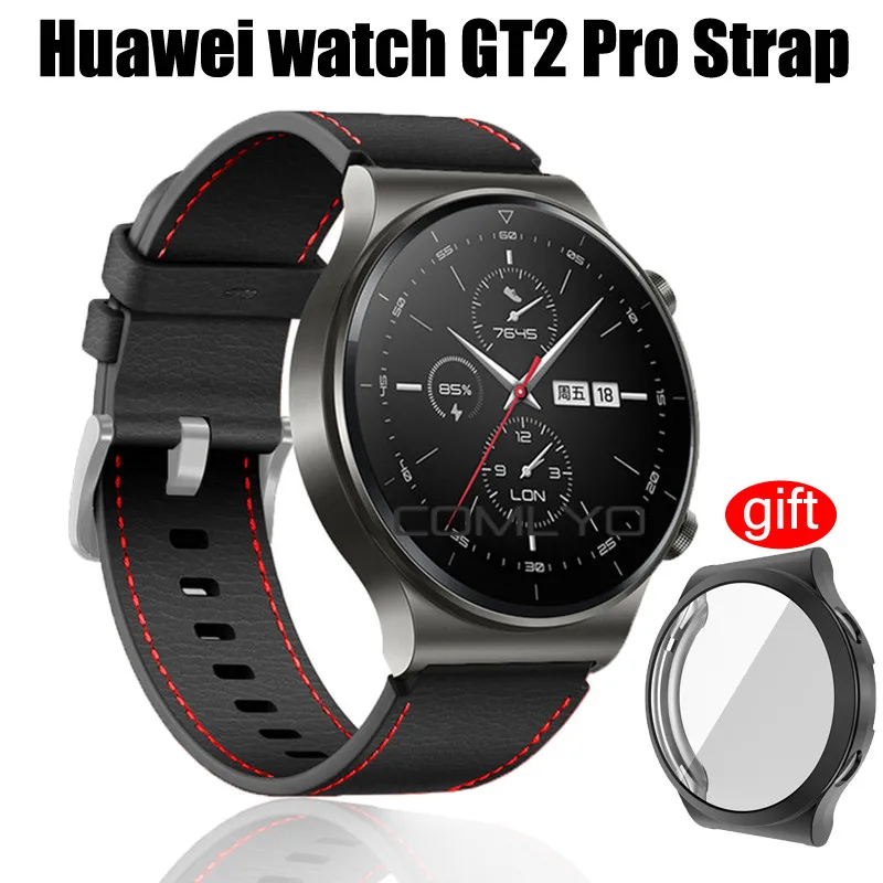 Кожаный ремешок 2 в 1 для HUAWEI WATCH GT pro смарт-часов наручных часов gt2 чехол с полным