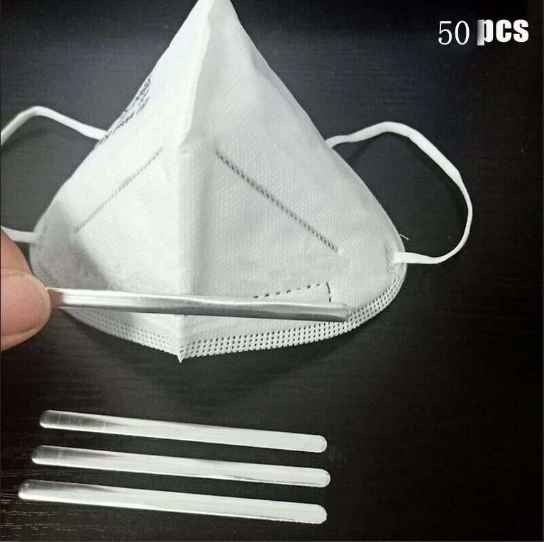 

100Pcs 90mm Aluminum Strip Nose Bridge for Face DIY Making Accessories Crafts UYT Shop