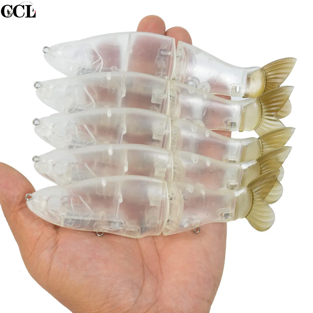 5pcs CCLTBA 14 см 29 г Магнитный вес подвесная планер Swimbait Воблер приманка Жесткий корпус мягкий хвост пустой слайдер рыболовные приманки - Цвет: 5pcs