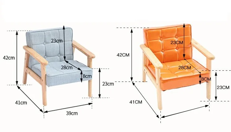 Одноместный детский диван из цельного дерева, детский сад, обучающее сиденье, центр раннего образования, маленький диван, детский реквизит для фотосъемки