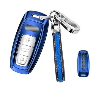 

High Quality Case Car Key Case For Audi Q8 C8 A6 A6L A7 A8 New All-Inclusive Soft TPU2018 2019 Car Key Styling Accessories