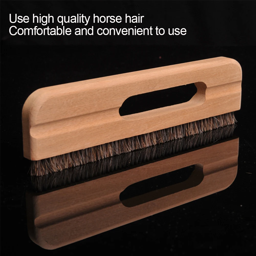 1PC Bristle Roller DIY Wooden Handle Paperhanging Horsehair Wall Sticker Brush Painting Paste Hand Tools