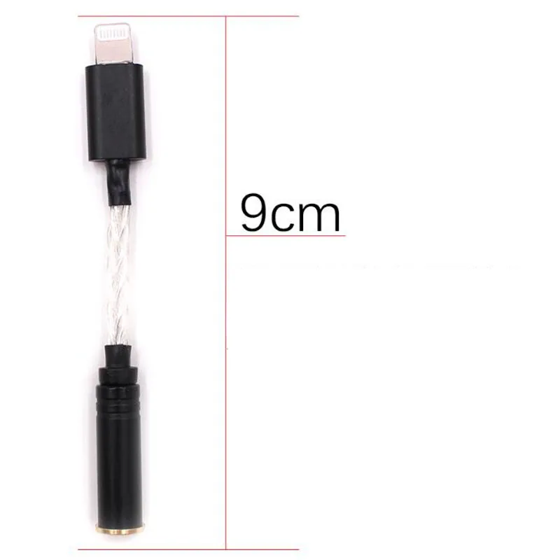 HiFi Silver Headphone Adapter For iPhone 7 8 X AUX Adapter For Lightning To 3 5mm 4 4mm 2 5mm Female Headphone Jack Cable T0913