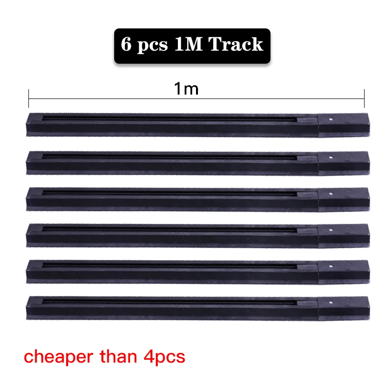 6pcs 1m track rail