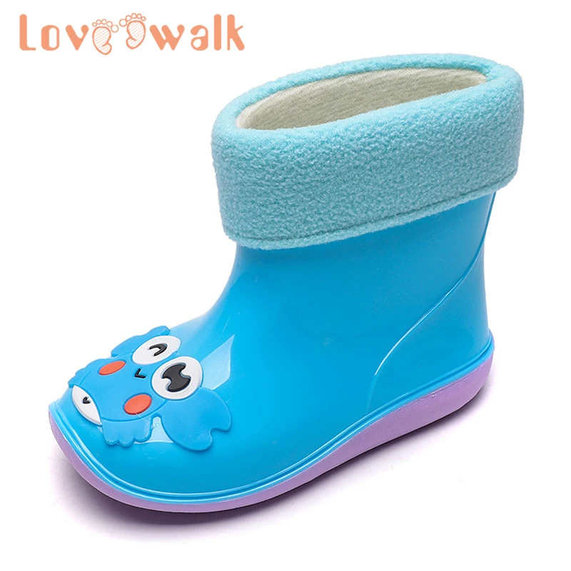 Loveewalk/детские резиновые сапоги; милая Водонепроницаемая зимняя обувь в виде краба для девочек; детские резиновые сапоги из мягкого ПВХ для маленьких мальчиков; Уличная обувь
