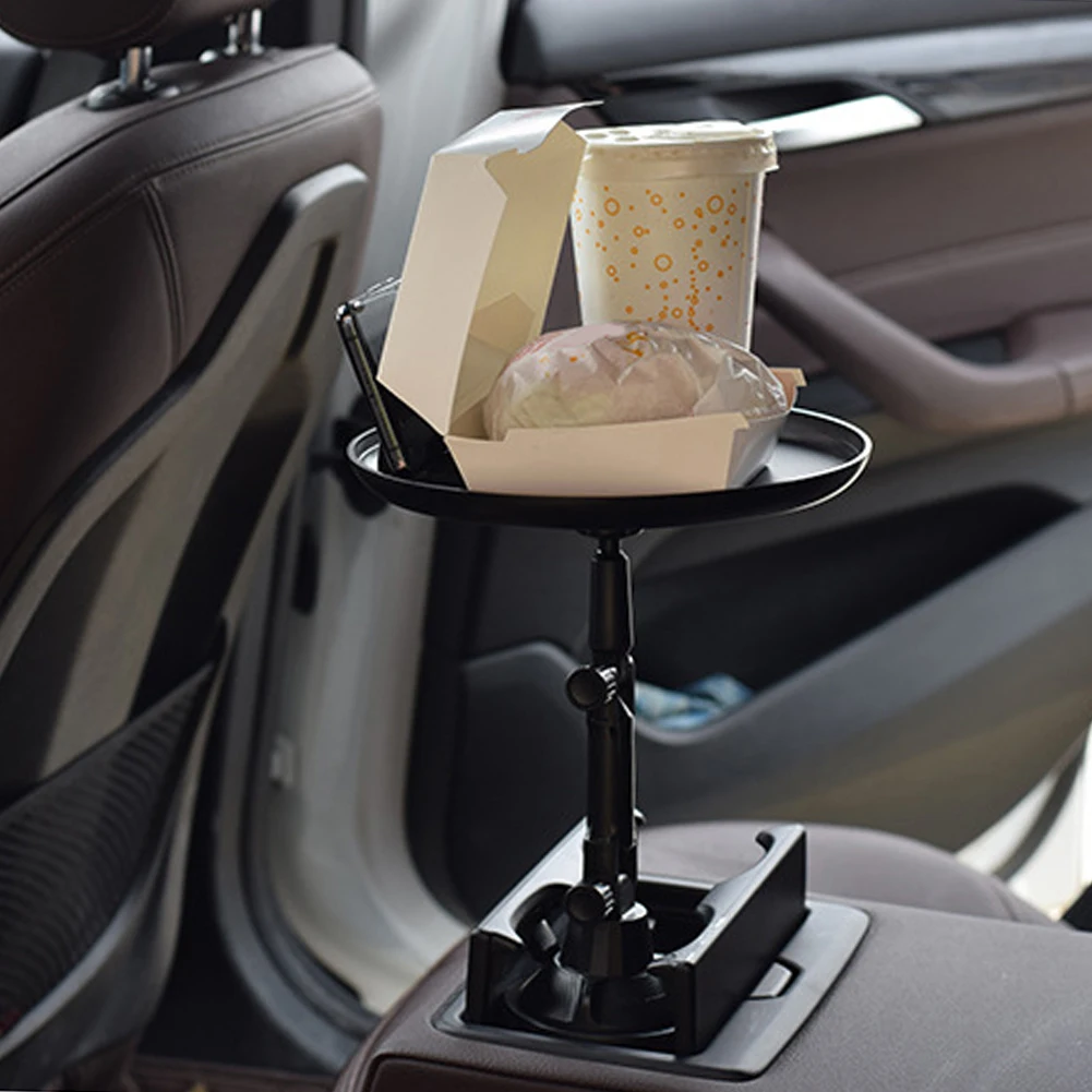2 in 1 Car Mobile Phone Cup Holder Tray Auto Vehicle Rotary Food Table Bracket SUV Truck Interior Storage Replacement