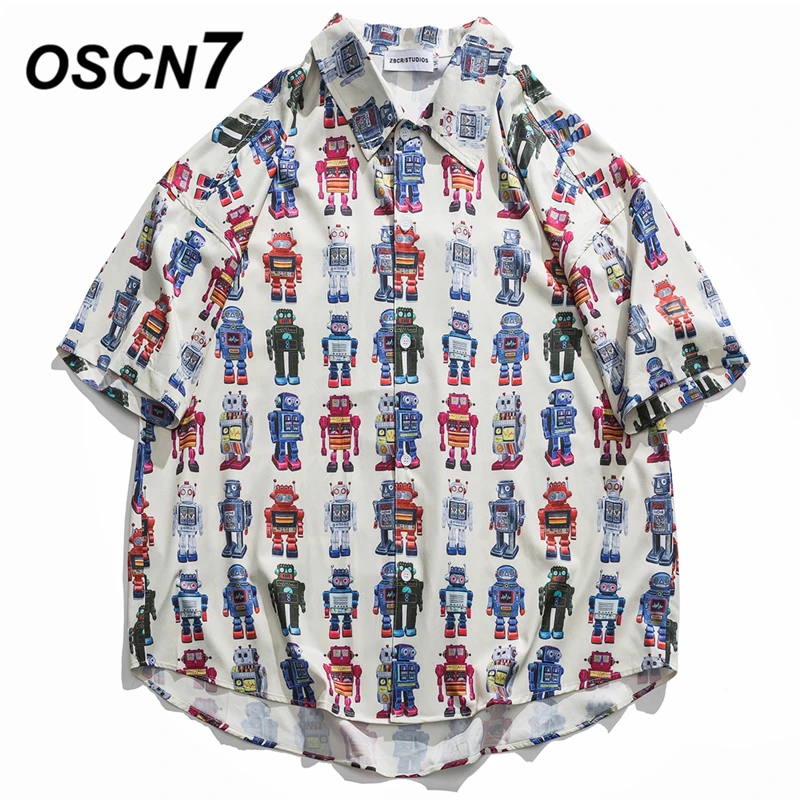 OSCN7 Casual Street Printed Short Sleeve Shirt Men 2020 Hawaii Beach Oversize Women Fashion Harujuku Shirts for Men 40240 OSCN7 Casual Street Printed Short Sleeve Shirt Men 2020 Hawaii Beach Oversize Women Fashion Harujuku Shirts for Men 40240