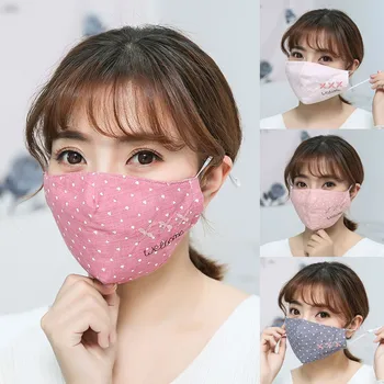 

Reusable Masks Men And Women Adult Washable Anti Dust Mask Anti-ultraviolet Letter Print Mask Prevent flu Respirator