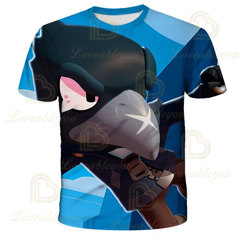 

NITA CROW New Game Print T-shirts Star 3D Funny Clothes Kids Summer Tops Tee Homme Men Tshirts Anime Streetwear