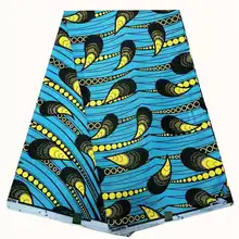 Горячая африканская парафинированная ткань блок ткань африканская ткань для платья воск печать хлопок Ткань Текстиль 6 ярдов Дашики ткань