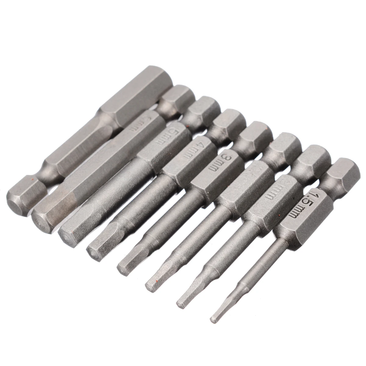 8Pcs/set Professional Magnetic Screwdriver Bits 1/4`` Hex Shank Screwdriver Bit Screw Driver 50mm H1.5-H8