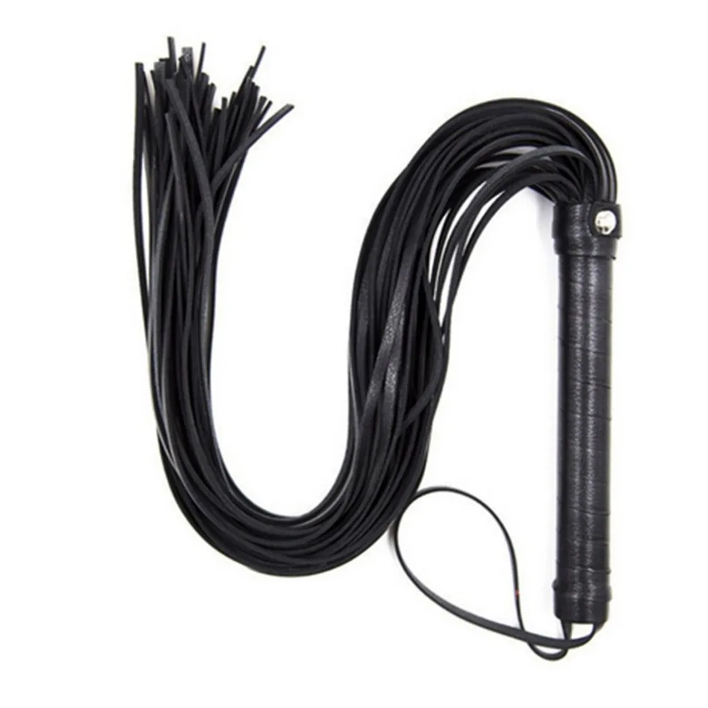 

48cm PU Leather Whip With Lashing Handle Spanking Paddle Scattered Whip Knout Flirting Erotic